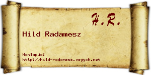 Hild Radamesz névjegykártya